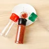 New Colorful Lid Kitchen Condiment Cruet Storage Container Transparent Spice Jar Salt and Pepper Seasoning Bottle Spice Rack