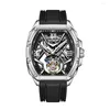 Orologi da polso AESOP 7059 Movimento Tourbillon Orologio per uomo Scheletro Zaffiro Luminoso Manuale da uomo Meccanico 50M Orologi impermeabili