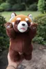 Plyschdockor 24 cm High Real Life Red Panda Plush Toy Soft Lesser Panda Stuffed Animal Toys Dolls Gifts To Kids Adults 230614