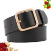 Belts 1pc Women Belt Female Fully Adjustable Casual Square Shape Buckle For Ladies (110cm Length 3.3cm Width Black