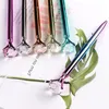 Nouveau Métal Glitter Cristal Stylos À Bille Stylo Diamant Stylos À Bille StudentSchool Cadeaux Papeterie Bureau Écriture Signature Fournitures Cxpto