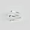 Cluster Rings MloveAcc 925 Solid Real Sterling Silver Fashion Women Double Helix Beads Opening For Teen Girls Lady