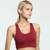 Yoga outfit 5 färg/4 storlek grill stretchable sport bras tank push up bh atletic väst löpning fitness sexig vadderad telefonhållare