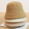 Automne et hiver cheveux de lapin nouveau chapeau de pêcheur mode sauvage étudiant chaud chapeau de pot coréen hamstone vent couleur unie hat3256