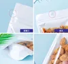 Blanc Transparent feuille d'aluminium auto-joint debout sac thé Snack écrou nourriture pour chien chat emballage alimentaire sac