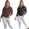 2024 Femmes Blouses Chemises Designer Imprimer Chemise Tops À Manches Longues Slim Fit Chemise Free Ship designer blouse pour les femmes 2435
