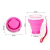 Pliable Potable Tasse En Plein Air Portable Silicone Rétractable Tasses Pliant Télescopique Bouteilles D'eau Pour Voyage Camping 100QH