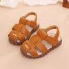 Sandals Boys Soft Leather ClosedToe Toddler Baby Summer Shoes and Girls Children Beach Sport Kids CSH130 230615