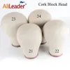 Supporto per parrucca Alileader Soft Cork Canvas Block Head 21" 22" 23" 24" Wig Head Quality Wig Display Mannequin Cork Canvas Head Wig Making Kit 230614