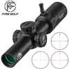 FIRE WOLF 1-5X24 IR Scope Fucile tattico Grandangolo Airsoft Mirino Ottica da caccia Sight Red Green Light Reticolo