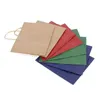 100 PCS Kraft Paper Retail Shopping Merchandise Party Presentväskor 12 "x4" x10 "med rephandtag tguew