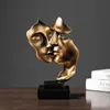 Dekorativa föremål Figurer Ashou Nordic Abstract Thinker Figuring Silence Is Gold Staty Office Home Decoration Desktop Resin Gifts Craft 230614