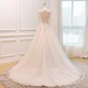 Hochzeitskleid Ballkleid Langarm Vintage V-Ausschnitt 2023 Elegante Spitze Applikationen Vestido De Noiva Sweep Zug Braut Braut