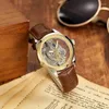 Wristwatches Top Luxury Double Sided Hollow Full Automatic Movement Tungsten Steel Watch Band Men's Mechanical Wrist Clock Timer