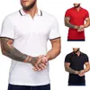 Polos Masculinos ZOGAA Fashion Masculino Polo Lapel Summer T-shirt Masculino Punho Color Blocking Tops Manga Curta S-2XL Business Casual Tshirt 230615