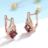 Ear Cuff Kuololit 100% natuurlijke granaat 585 Rose goud luxe clip oorbellen voor vrouwen echt 925 sterling zilver voor huwelijkscadeau fijn 230614