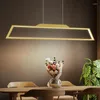 Pendant Lamps Black&Gold&White Modern LED Lights For Living Dining Room Kitchen Study Hanging Suspension Lamp Luminaria