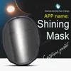 Masques de fête Bluetooth RVB Light Up LED Masque Diy Image Animation Texte Halloween Noël Carnaval Costume Party Game Enfant Masques Déco CADEAU 230614