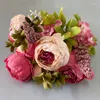 Decoratieve Bloemen Imitatie Bloem 13 Vork Grote Kop Bundel Pioen Woondecoratie Fles Binnen Vensterbank Buiten Kunstmatige Po