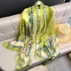 Foulards été grand châle serviette de plage printemps et automne longue femmes Yourou fil surdimensionné gaze écharpe plissée paréo 2023