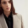 Designer Women Blazers Brunello Cuccinelli Jacket Spring Linen Light Brown Long Sleeve Leisure Suit