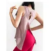 Canotte da donna Camis Sexy T-shirt sportiva aperta sul retro Canotta da palestra da donna Abbigliamento sportivo allentato Canotta da allenamento traspirante Canotta senza maniche Fitness Yoga Top 230615