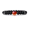 Natural stone love charm gemstone beaded elastic bracelet for men women Couple bracelet fashion jewelry