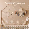 Rattles Mobiles 012 Months Baby Toys Wooden Rainbow Gypsophila Crib Hanging Bed Bell Wind Chime Nursery Decoration Accessories 230615