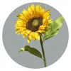 Decorative Flowers Artificial Silks Sunflower Bouquet For Home Garden Bridal Wedding Table Car DIY Vase Decor Party Festival Gifts