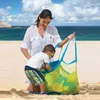 Storage Bags Outdoor Beach Mesh Bag Portable Shell Large Capacity Sundries Clothes Towel Organiser Children Baby Toy