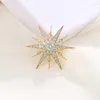 Broches haute qualité huit étoiles Zircon broche Micro-ensemble accessoires de vêtements atmosphériques pour les femmes