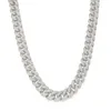 2023 New Hip Hop Miami 19mm Prong Cuban Link Chain Collana per Aaa Cubic Zirconia Brass Women Iced Out Jewelry