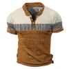 Polos Masculinos Camisa Pólo Xadrez Negócios Manga Curta T-shirt Malha Respirável Lapela Tops Camisetas Verão T Para Roupas Masculinas 230614