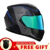 Capacetes de motocicleta capacete rosto cheio aberto duplo viseiras moto rua equitação cascos motocross rally racing casque motorfiets capacetes