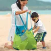 Storage Bags Outdoor Beach Mesh Bag Portable Shell Large Capacity Sundries Clothes Towel Organiser Children Baby Toy