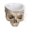 Dekorativa föremål Figurer Nordiska harts Flower Pots Skull Succulents Planters Cactus Flower Pot Decorative Planters For Plants Home Desktop Decorative 230614