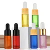 5ml 10ml Couleur verre compte-gouttes Bouteilles bout en caoutchouc cosmétique Split bouteille cosmétiques portables vide-bouteille T9I002345