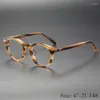 Armações de Óculos de Sol 2023 Armação de Óculos Vintage TVR505 Import Harden Sólido Acetato Retro Pequeno Redondo Mulheres Homens Estilo Cara Difícil Original