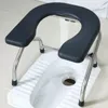 Altri articoli per la salute e la bellezza Sedile WC pieghevole Sedia da toilette in acciaio inossidabile a forma di U Heavy Duty per anziani Donna incinta Sgabello piedini antiscivolo rimovibili 230614