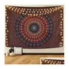 Tapestries Mandala Tapestry Wit Zwart Zon En Maan Muur Opknoping Tarot Hippie Tapestrys Home Dorm Pack Inventaris Groothandel Drop Del Dhmlx