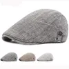 HT3096 Berets Spring Autumn Cap Hat Retro Newsboy Ivy Flat Cap Vintage randig konstnärsmålare Hat Justerbara män Kvinnor BERET4552082990