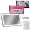 Newst Car Sun Visor Vanity Mirror Makeup Mirror med 3 lätta lägen utrustade laddningsbara LED -lätta bilspegel med dimbar beröring