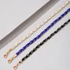 Chaîne de pied de corde colorée bohème alliage métal bracelets de cheville réglables à la main pour les femmes accessoires de bijoux d'été