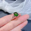 Cluster Rings Luxury Natual Black Opal Ring For Engagement 8mm 10mm Natural 925 Silver 18K Gold Plating Gemstone Jewelry