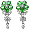 Boucles d'oreilles clous YS naturel russe émeraude diopside mode tempérament vert gemme japonais coréen