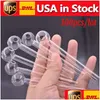 Rury palenia zapas w USA rzemieślnicza Pyrex Glass Oil Burner Rura Mini ręka 4 cali dla DAB Rig Bong 100pcs/Partia Dostawa Gard Home Dh4gn