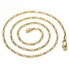 Łańcuch Naszyjnik Dłosek dla mężczyzn kobiety 2 mm złoty kolor linku łańcucha Figaro moda biżuteria akcesoria hurtowe prezenty DGN493