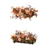 Decorative Flowers Artificial Wedding Flower Row Arrangement Arch Pavilion Decor Hanging Corner Floral Party Stage Scene Ball Layout Props