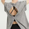 LuLus sexy dames yoga vest t-shirt designer holle rug sport fitness tanktop yoga running gym jogging vest tops