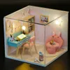 Architektura/DIY House Dollhouse Miniaturowe samozapitane lalki domowe Zestaw Play Play Xmas 230614